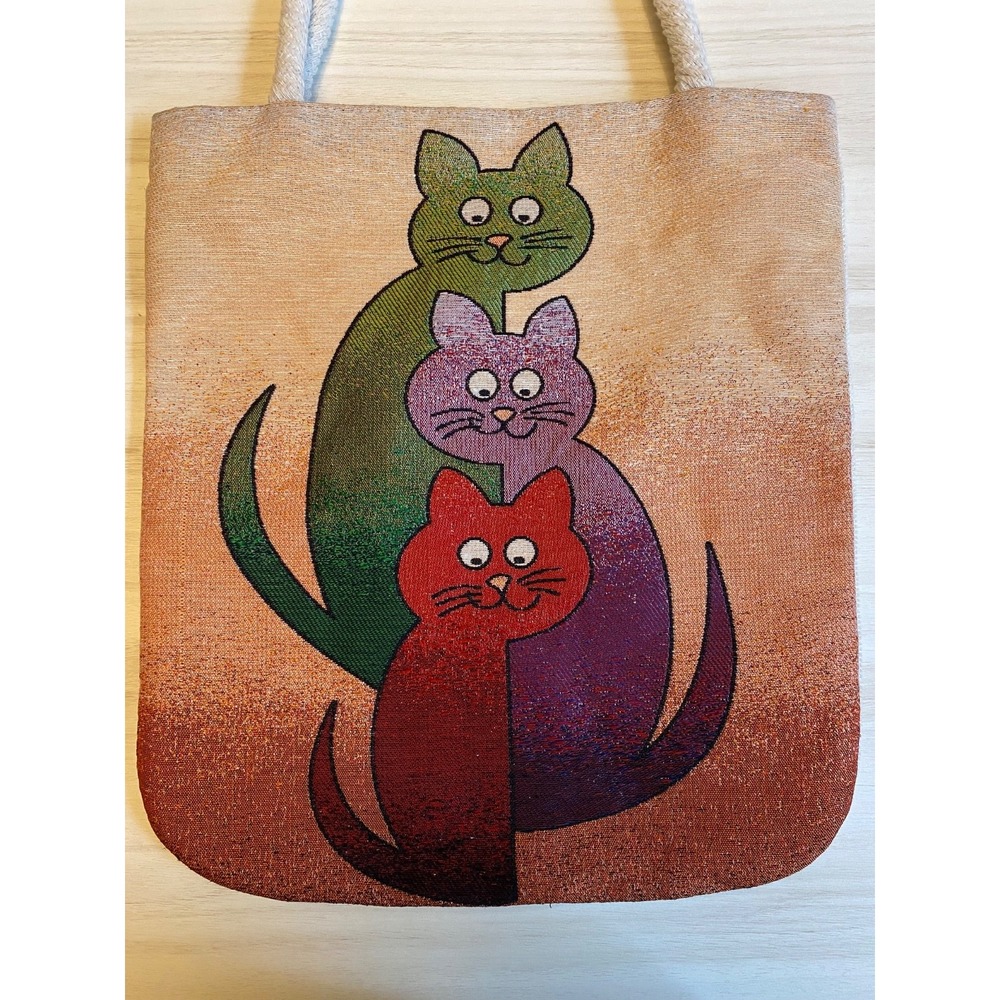 Tote Bag Cats of Istanbul  Handmade soft 100% Cotton artistic Cats Design